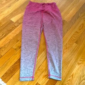 Pink Ombré Reebok Cropped Yoga Pants